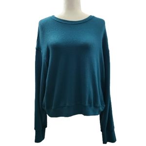 Michael Stars Gigi Crewneck Pullover Sweater Tide Blue XL